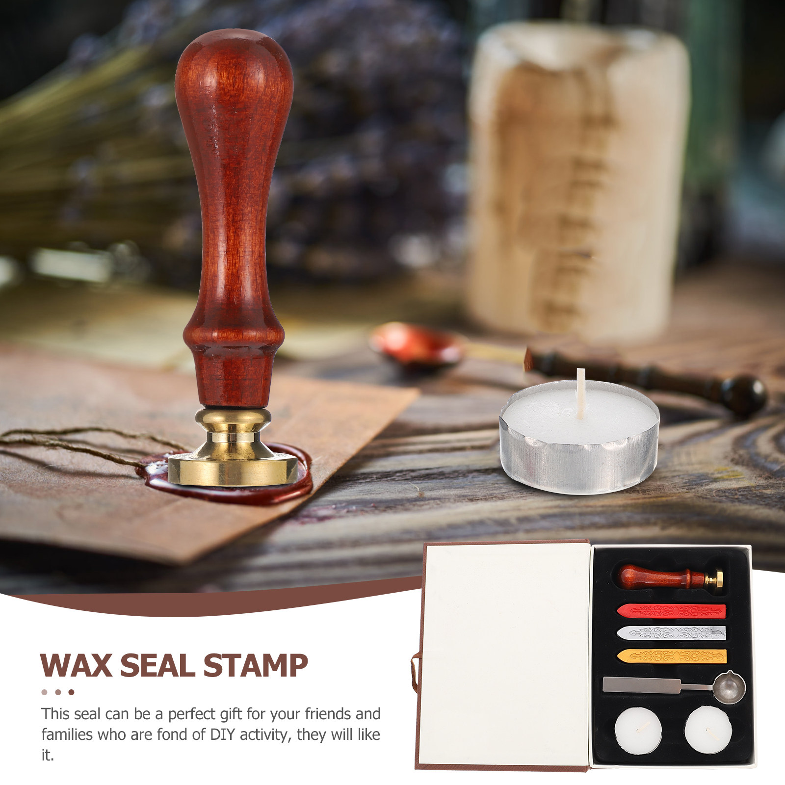 Wax Seal Stamp Set - 1 juego de kit de sello
