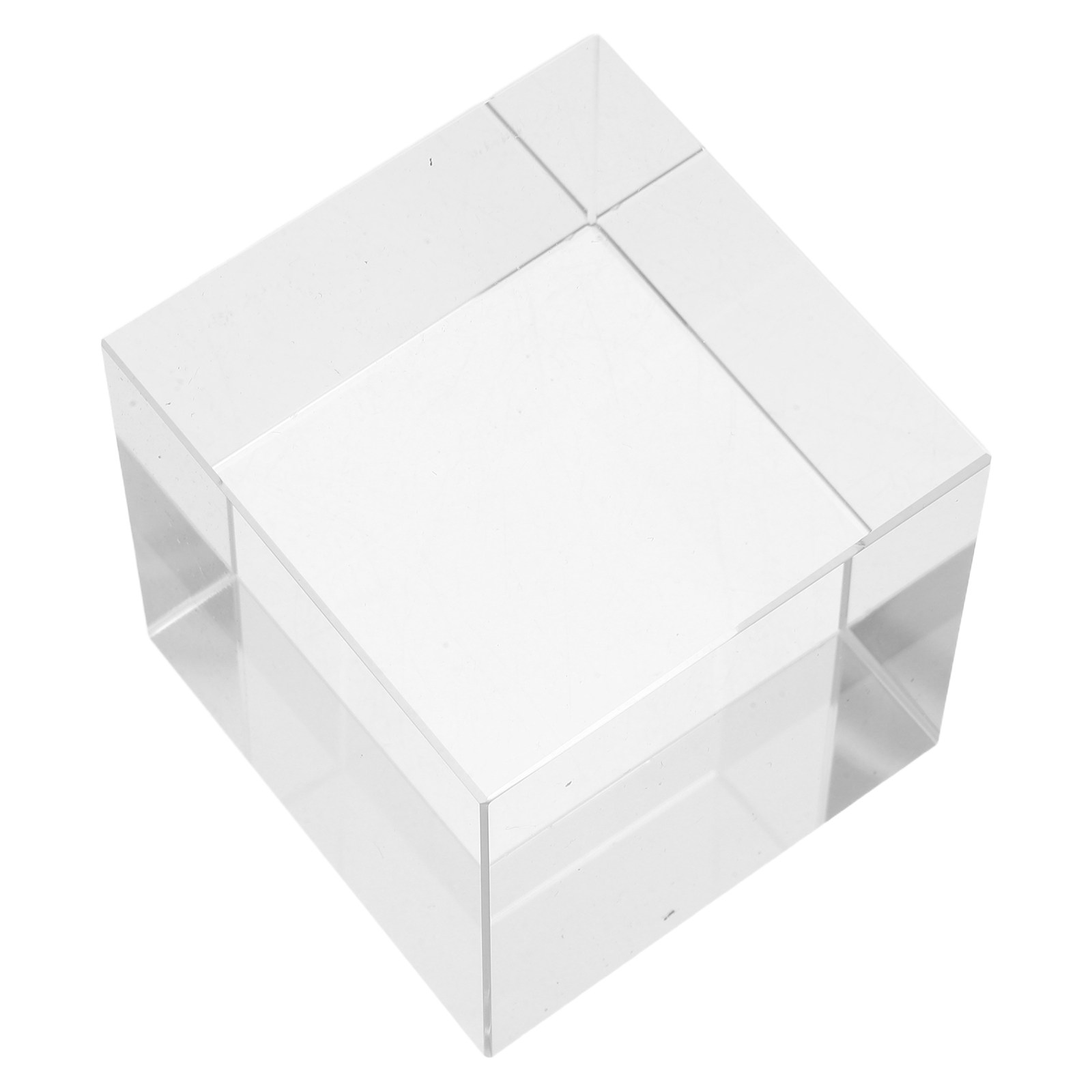 Book Weight Glass - Pisapapeles Cuadrado Transparente de Cristal, Bloque