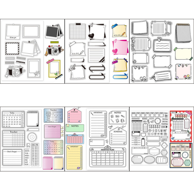 Rubber Date Stamp - Calendario mensual, planificador, lista de tareas,