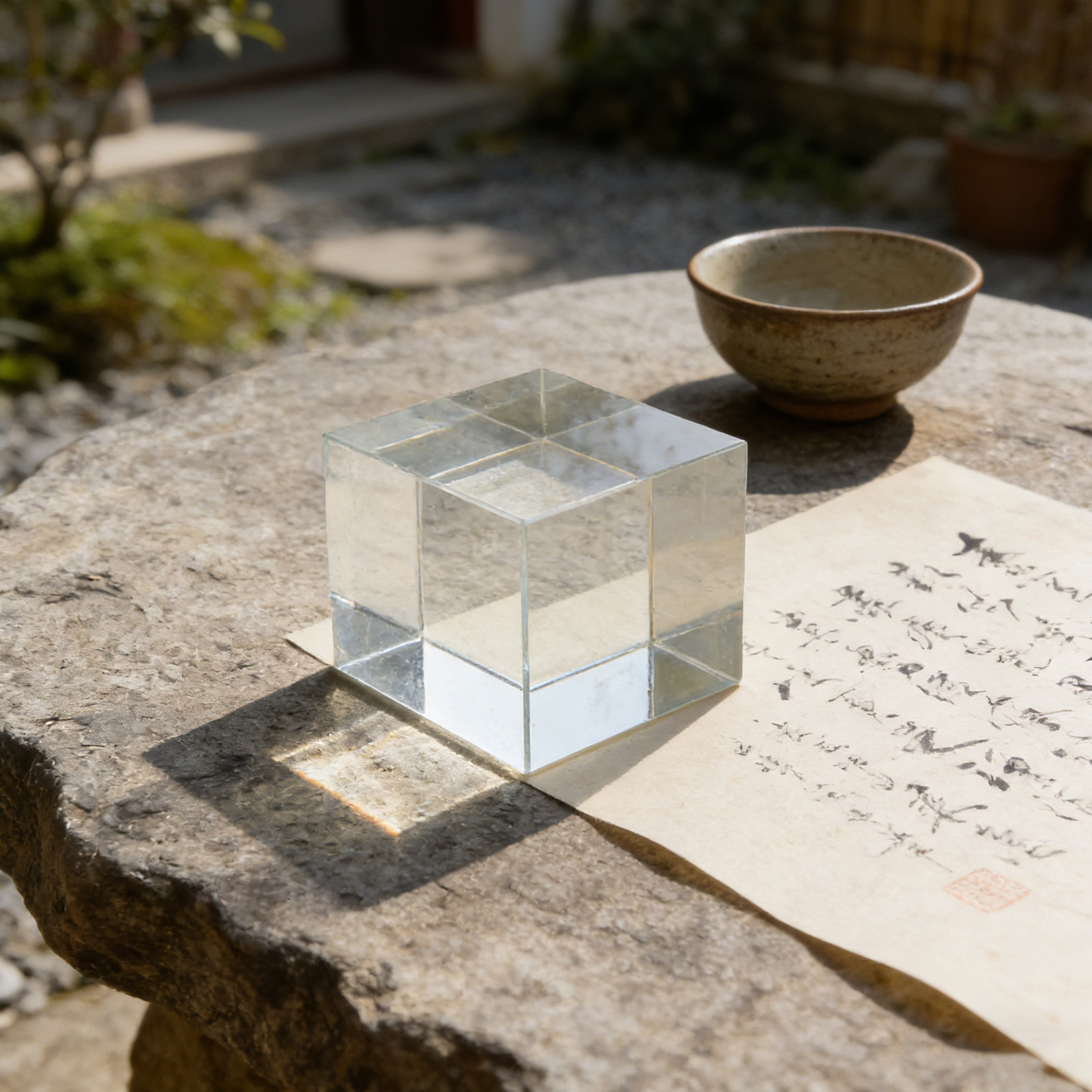 Pisapapeles de cristal cuadrad - Paper Weight Crystal reseña y precio