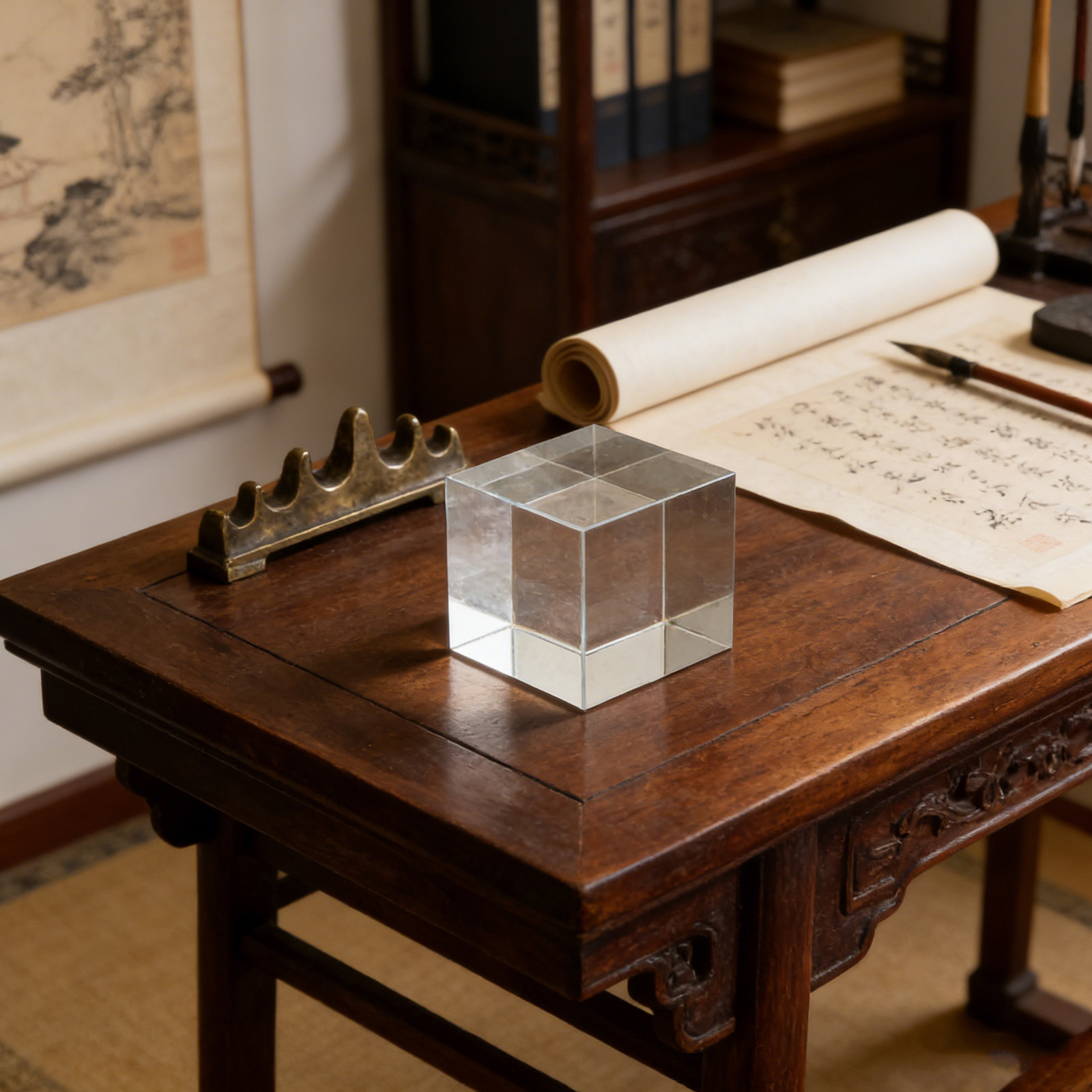 Pisapapeles de cristal cuadrad - Paper Weight Crystal reseña y precio