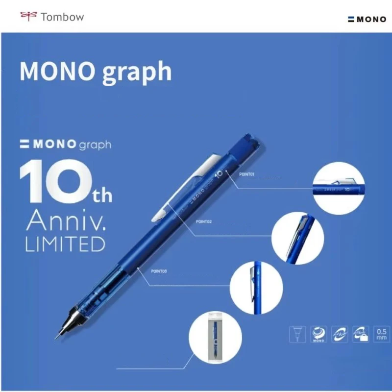 JapanTombow 10th Anniversary E - Mechanical Pencil 0.3 reseña y precio