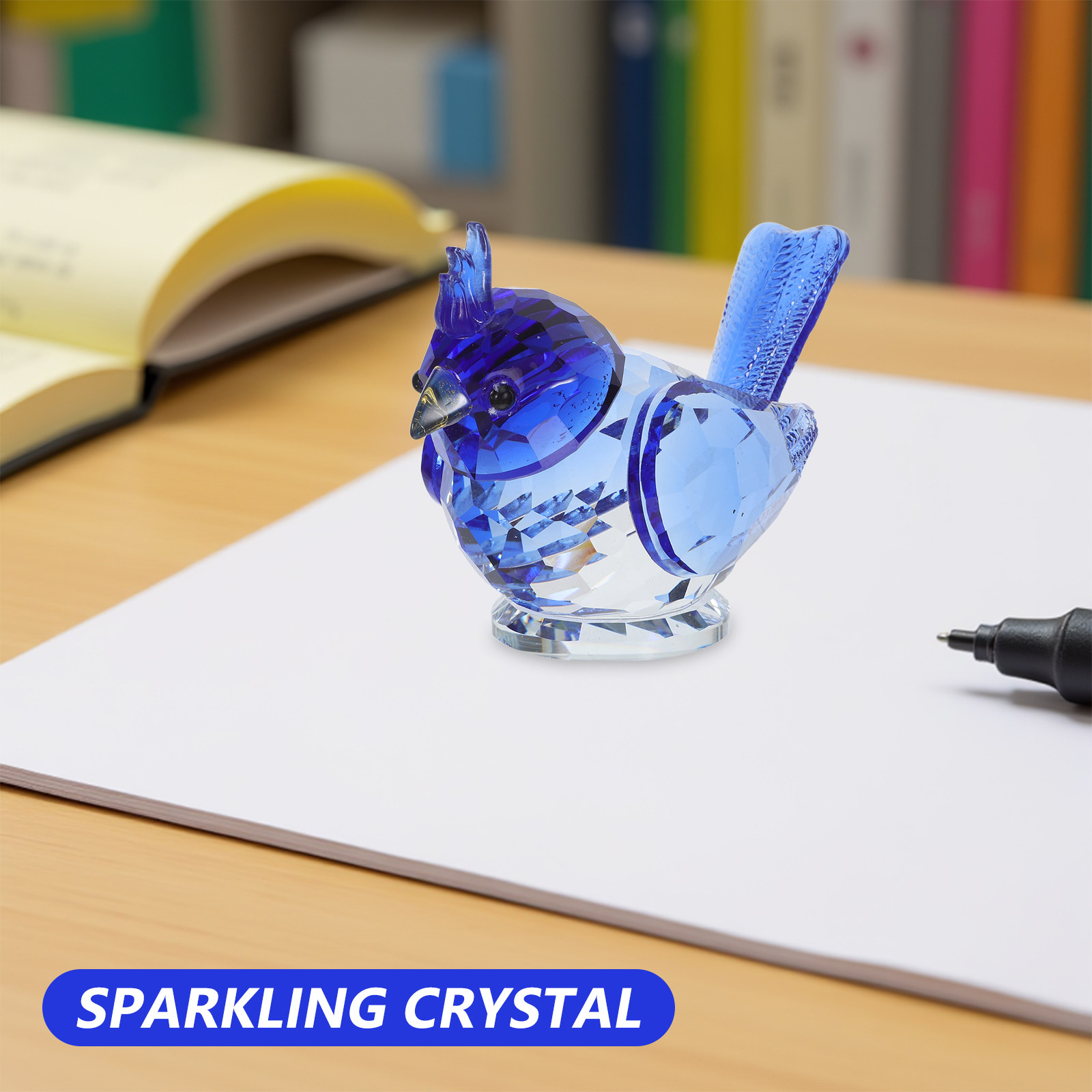 Pequeña escultura de pájaro de - Paper Weight Crystal reseña y precio